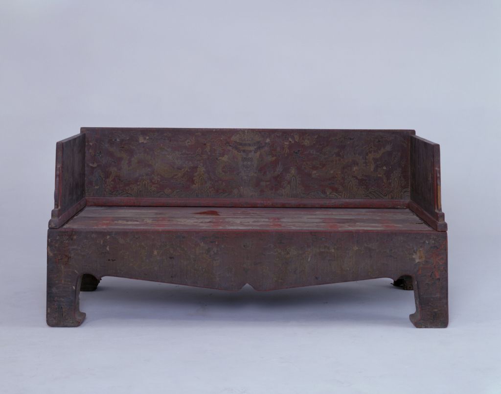 图片[1]-Chongzhen style painted dragon bed-China Archive